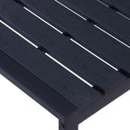 Close View of Black 2 Seater PS Board and Iron Garden Bench on White Background